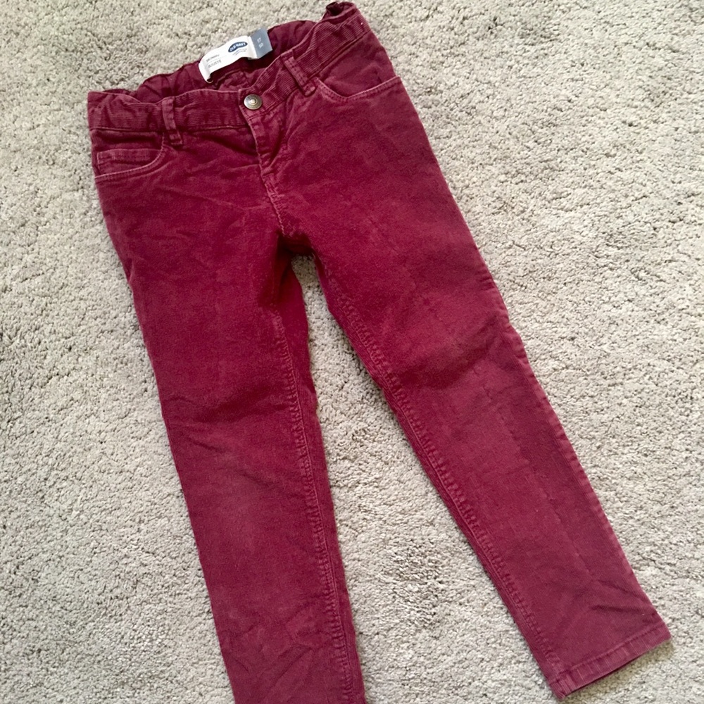 Toddler Cranberry Corduroy Pants